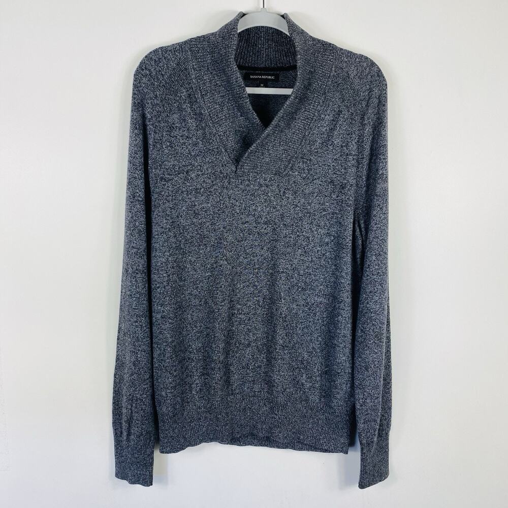 Banana Republic Sweater Men's Medium Modern Shawl Cotton Wool